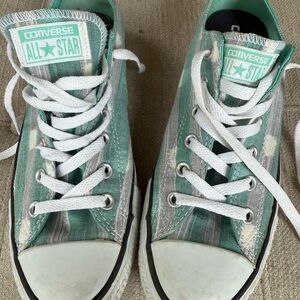 Converse Aqua and White Canvas Shoes